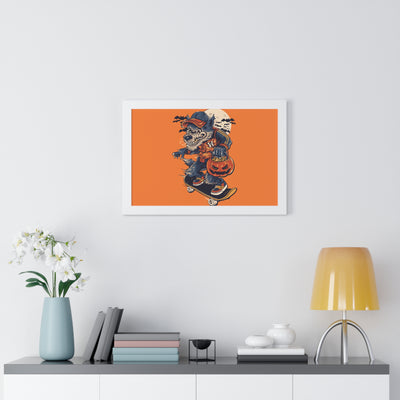 Skateboarding Wolf Poster