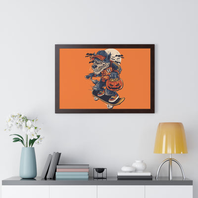 Skateboarding Wolf Poster