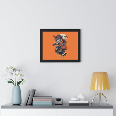 Skateboarding Wolf Poster
