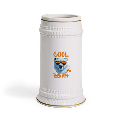 Cool bear Stein Mug with vibrant colors and unique shape, perfect for casual hangouts and coffee lovers.
