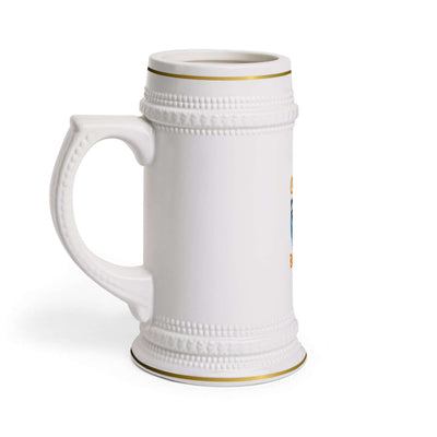 White bear Stein Mug with vibrant design and unique shape, perfect for coffee lovers and casual hangouts.