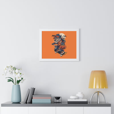 Skateboarding Wolf Poster