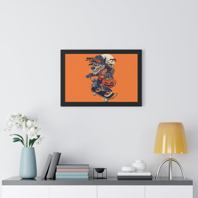 Skateboarding Wolf Poster