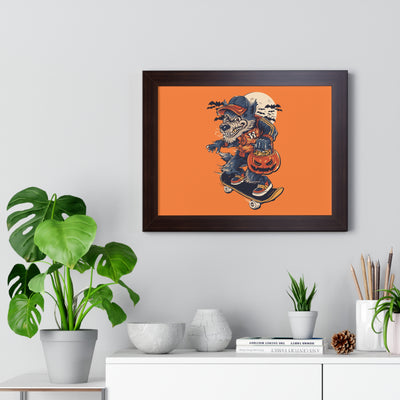 Skateboarding Wolf Poster