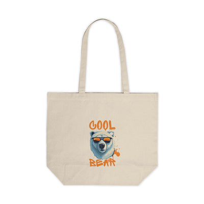 Cool Bear Canvas Shopping Tote