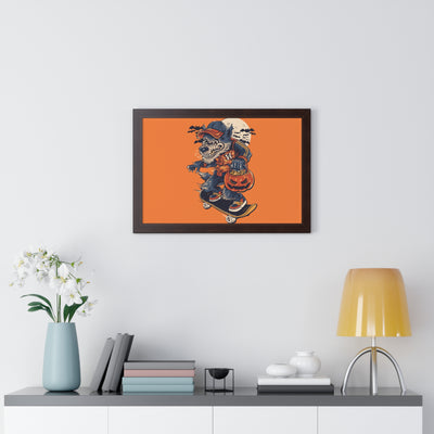 Skateboarding Wolf Poster